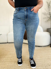 Judy Blue Full Size Mid Rise Jeans with Magic Release Hem - Premium Rigid Denim for Versatile Style